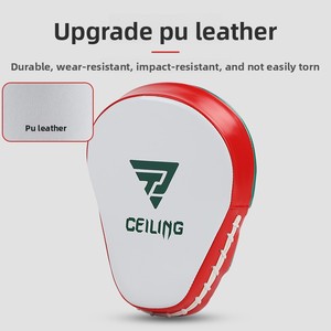 Guantes Curvos de Boxeo PU Focus Pads para Entrenamiento de Boxeo, Sanda, <span class=keywords><strong>Muay</strong></span> Thai, Kickboxing, Defensa Personal, Gimnasio, Uso Doméstico, Logotipo Personalizado OEM ODM - Product Image 2