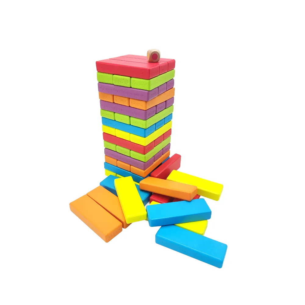 Elsas Classic Wooden Tower children's building blocks toys set Stacking Game Educational toy for kids