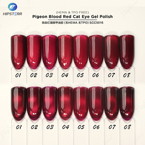 Esmalte de Uñas Magnético Rojo Ojo de Gato SIN HEMA ni TPO, Esmalte de Uñas Rojo Sangre de Pichón, Esmalte de Uñas Reflectante Ojo de Gato, OEM ODM - Product Image 3