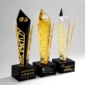 सुपर हाई-ग्रेड मेटल क्रिएटिव ट्रॉफी विनिर्माण कंपनी उत्कृष्ट टीम पुरस्कार वार्षिक बैठक के लिए क्रिस्टल लेटरिंग - Product Image 3