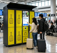 Casilleros Electrónicos de Almacenamiento de Equipaje de Autoservicio para Estaciones de Tren con Aceptador de Billetes y Monedas, Casilleros Inteligentes con Pago Móvil