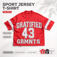 T-shirts de sport amples en maille à séchage rapide avec lettres et numéros personnalisés pour hommes, T-shirts personnalisés pour hommes fabriqués en usine