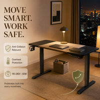 Table de gaming intelligente AOR à hauteur réglable, plateau en bois massif Noyer Noir, mémoire intelligente à trois niveaux, vente en gros usine