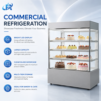 Vitrine réfrigérée à faible bruit pour desserts, présentoir à gâteaux multicouches sans givre, mobilier de magasin personnalisé, OEM sur mesure