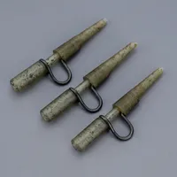 500 pièces en vrac Clips plombés robustes pour la pêche à la carpe, connecteurs à mousqueton pivotants, matériel terminal de pêche à la carpe AH031