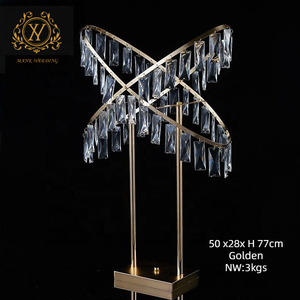 Mới đám cưới đạo cụ cao vàng pha lê hoa đứng đám cưới bàn trung tâm sắp xếp sân khấu sắt hoa đứng - Product Image 2