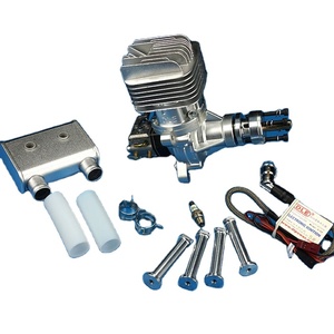 Moteur thermique DLE20RA 20cc pour avion RC à aile fixe, monocylindre, double échappement, refroidissement par air, démarrage manuel après le coup de manivelle - Product Image 1