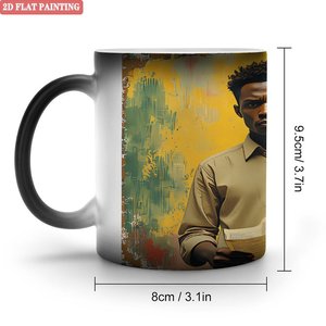 Blank Mug 11oz Frosted Black <b>Ceramic</b> Heat Color Changing Custom Print <b>Cup</b> - Product Image 1