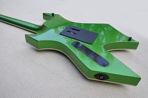 Guitarra Flyoung de Metal Verde con Forma Inusual, Guitarra Personalizada de Fábrica, Guitarras de Lujo - Product Image 6