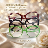 Lunettes optiques rondes en acier inoxydable colorées, monture épaisse et audacieuse, assortiment de couleurs tendance, haute qualité, vente en gros