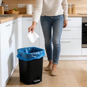 Trash Bags Roll <b>Pack</b> 100 Count, <b>Flat</b> Breakaway Garbage Bags, Household Trash Liners for Kitchen, Bathroom, Office & Daily Use - Product Image 4