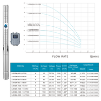 Pompa Sumur Dalam Tenaga Surya SN 1.25 Inch Stainless Steel DC Brushless Screw Borehole Pump Pompa Air Surya Diameter Kecil dengan MPPT