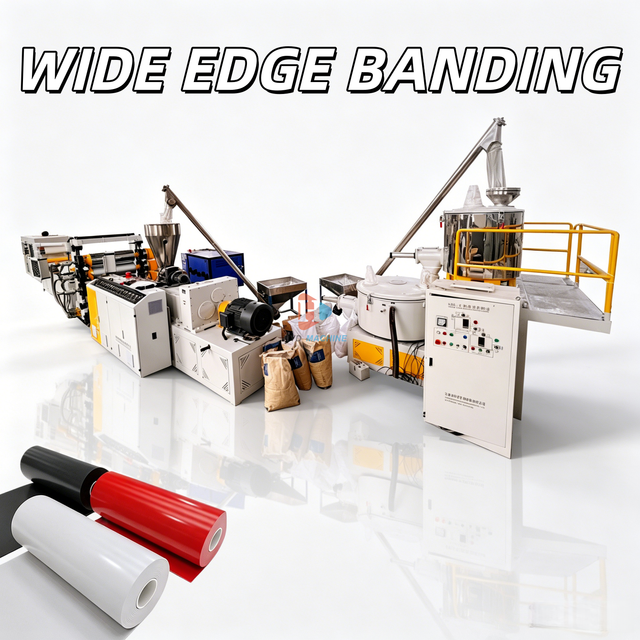 300-1200mm Wide Twin Screw ABS PVC Edge Banding Sheet Extrusion Line | High Capacity Furniture Edge Band Making Pump Bearing