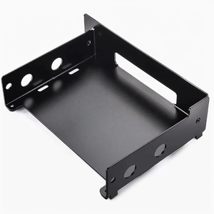 Custom Sheet Metal Stamping <b>Bracket</b> Chassis Mounting Shell <b>Black</b> Powder Coated Metal Equipment Support Housing Parts - Product Image 5