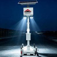 Tour d'éclairage solaire LED avec contrôleur MPPT, éclairage de chantier mobile sur chenilles, système de charge et de stockage optique intégré pour l'éclairage des tunnels