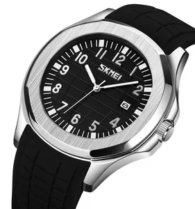 Relojes hombre luxury Skmei 9286 retro sport style 30m waterproof watch silicone band texture quartz watches mens wrist watch