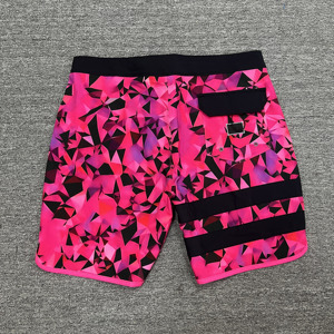 <b>Men's</b> Geometric Print Board Shorts Quick Dry Mid Waist Drawstring Casual Swim <b>Trunks</b> with Side Stripe Design - Product Image 2