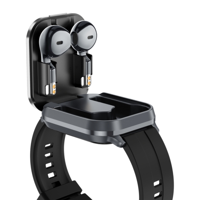 2024 D8Pro TWS Smartwatch with Earbuds 2-in-1 Headphones NFC for Heart Rate & Sleep Tracker IP67 Waterproof