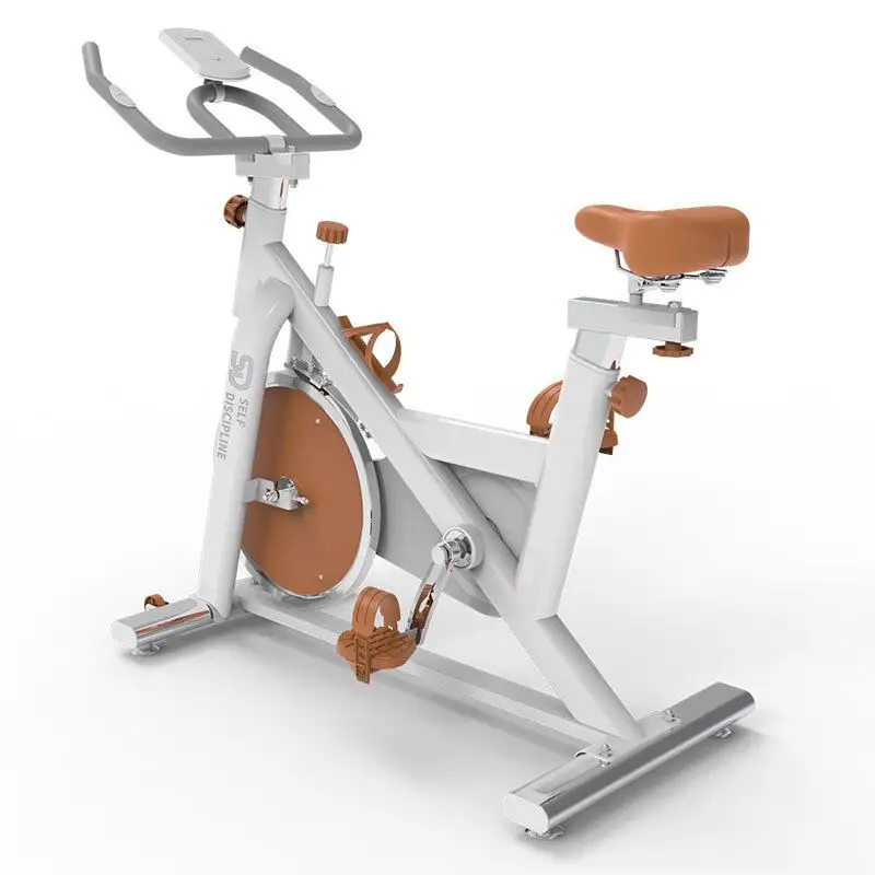 Home Gym Cycle 6kg Flywheel Indoor Spin Bike Exercise Trainer White Heart Time Packing Enjoy Color Spinning Exercise Bike