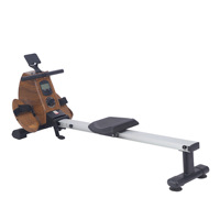 Máquina de remo comercial para gimnasio con pantalla LCD y resistencia ajustable multibloque