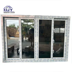 Mirror glass reflective upvc windows storm proof quality pvc window safe sliding windows