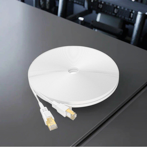 China Factory Direct Price 32awg 30awg 28awg 26awg <b>Ethernet</b> <b>Cable</b> with Rj45 <b>Flat</b> White Black CAT8 <b>FLAT</b> Network <b>Cable</b> 8cores - Product Image 5