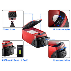Rigocolku — réfrigérateur portable de <span class=keywords><strong>voiture</strong></span> 8l, glacière pour véhicule, avec fonction de congélation et de chauffage, couleur noire, dc 12v, 24v - Product Image 6