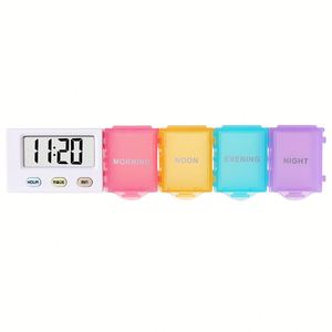 With Reminder Alarm Portable Daily Pill Box Small Medicine Organizer for Vitamins Supplements Fish Oil Custom Logo - Product Image 1