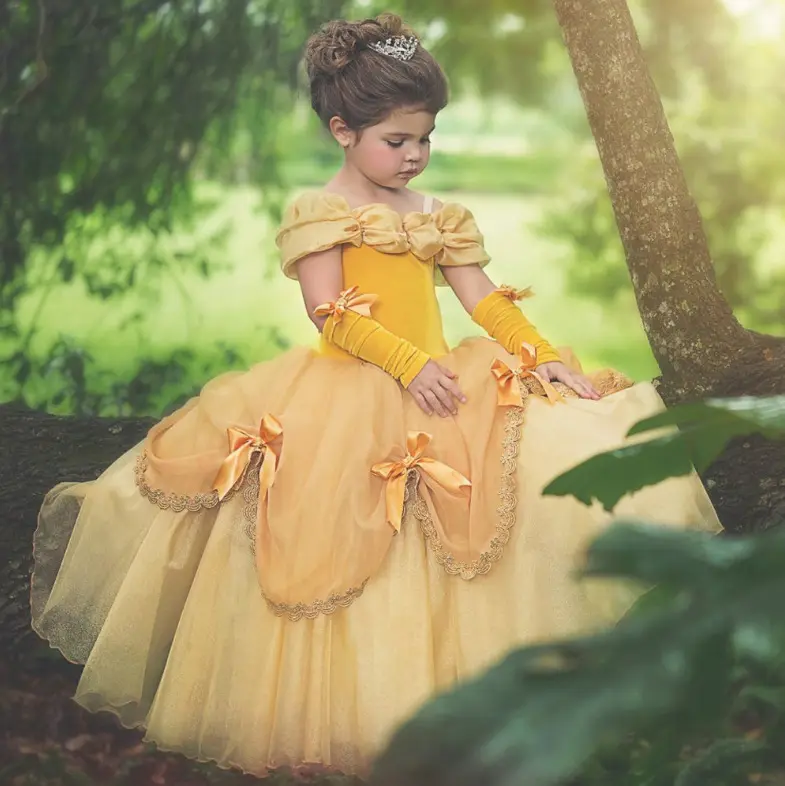 Princesse Costume Petites Filles Cosplay Robe Enfants Disfraz Robe Enfants Halloween Vêtements