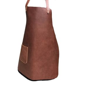 Delantales de trabajo personalizados con bolsillo para herramientas Delantal de cuero de alta calidad Cocina Delantales de cuero multiusos - Product Image 1