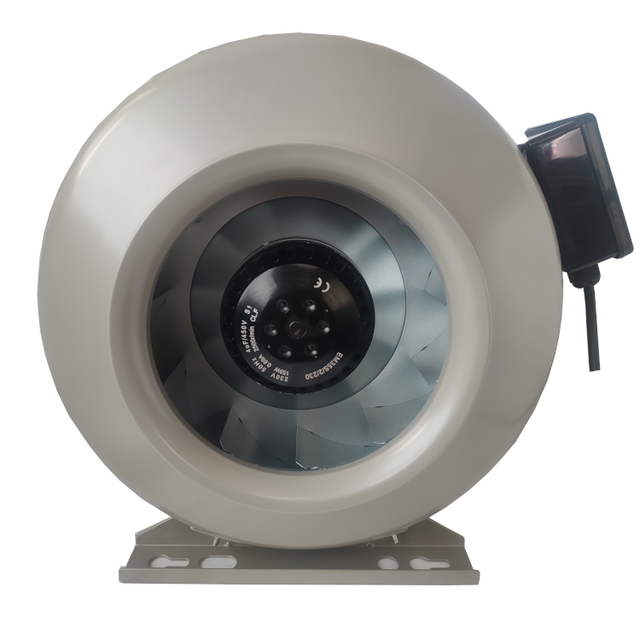 High Air Volume and Pressures 8 Inch Inline Duct Fan Axial Flow for Building Ventilation and Greenhouses Application
