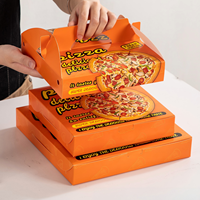 Boîte à pizza pliable personnalisée avec doublure en éponge, emballage en papier de qualité alimentaire, compatible avec toutes les tailles pour boulangerie, sushis, restaurant, livraison