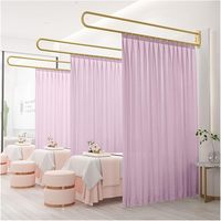 Tige de séparation de pièce en forme de U avec tige métallique murale pour rideau pour dressing salon hôpitaux