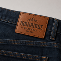 Étiquette personnalisée en cuir pour jeans, forme cœur, gaufrée, écologique, à coudre, pour vêtements, sacs, chapeaux, commande en gros, OEM