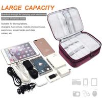 Organisateur d'électronique étanche, étui de rangement portable pour câbles, chargeurs, téléphone, accessoires de voyage