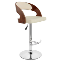 Tabourets de Bar Hauts Nordiques Commerciaux Chrome Argenté Modernes Chaises de Bar d'Intérieur
