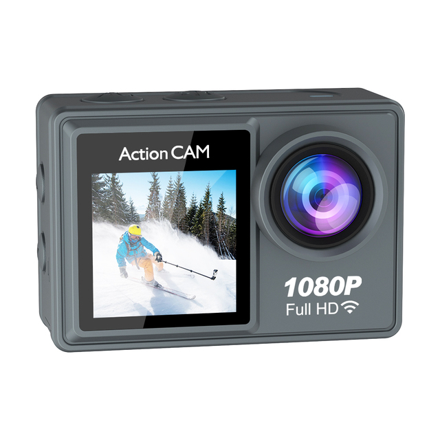 Waterproof Cheap 1080P Action Camera Video Camcorder WiFi DV Cameras 2.0 Inch+1.3Inch Screen Full HD Sports Camera Manufacturer