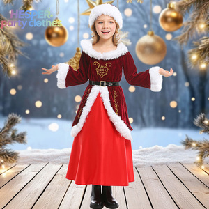 HESPER Factory-Style Stage <b>Costume</b> Red Long-SleevedSexy Girl Santa Claus Role-Playing Christmas Dress With Hat - Product Image 1