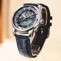 Montre homme OCHSTIN 7010A GA7010A, bracelet en cuir, étanche, style business, cadran ajouré, automatique, mécanique.
