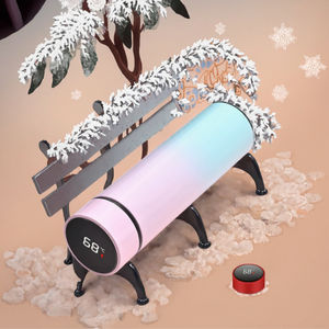 Bouteille isotherme Beeman Noël 500 ml en acier inoxydable avec affichage numérique de la température, grande capacité, écologique, pour la rentrée scolaire - Product Image 3