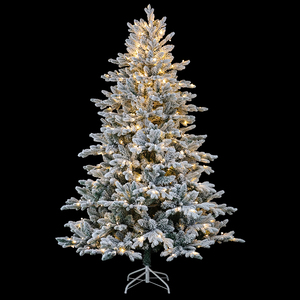 ต้นคริสต์มาสสีเขียว PVC&PE ขนาด 6 ฟุต 7 ฟุต 7.5 ฟุต พร้อมไฟ 1200 ดวง กิ่งก้านเต็ม OEM - Product Image 2