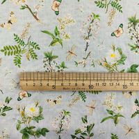 Tissu en coton et lin écologique personnalisable de 140 g, imprimé cottagecore, tissé pour chemises, nappes, mélange de matériaux naturels