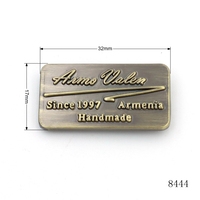 Handtaschen-Hardware Metall-Etikett Logo Handgefertigtes Erhabenes Geprägtes Logo Namensschild Individuelles Metall-Logo für Taschen