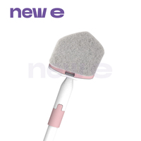 Brosses de nettoyage 5-en-1 en plastique PP 2024 avec poils doux et durs, chiffon en microfibre et éponge pour sols de salle de bain