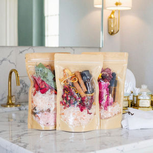 Sal de baño de spa corporal de lavanda orgánica de etiqueta privada OEM, baño relajante para pies y exfoliante de baño, limpieza natural - Product Image 5