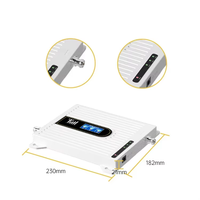 Penguat Sinyal Ponsel Jarak Jauh Tri Band 850 1800 2100 MHz 4G, Kit Repeater Seluler untuk Ponsel 4G LTE