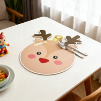 Nouveau style 2026 – Sets de table en bois pour enfants, dessin animé, imperméables, décoration intérieure, vente en gros, accessoires de cuisine, tapis de bureau
