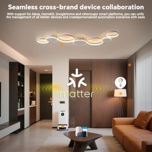 KAUFHOF Lámpara de Techo LED para Sala de Estar con Acabado Mate, 62 W 5300 lm, 3000-6500K, Compatible con HomeKit, Alexa, Googl - Product Image 2