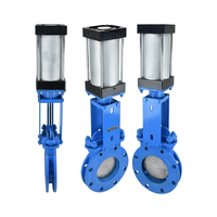 Válvula de Compuerta Neumática de Acero Inoxidable Fundido de Alta Calidad Marca HQ Tipo Brida para Uso Industrial a Alta Temperatura
