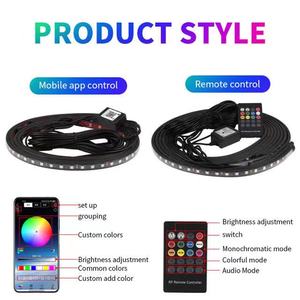 Ream Asing hasing or olor nnderglow ar ight 50 it 50cm 120cm impermeable APememememememontrol ambiente ar Ulow low trip - Product Image 4